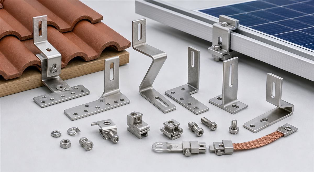Roof Hooks, Grounding Clips & Earthing Parts