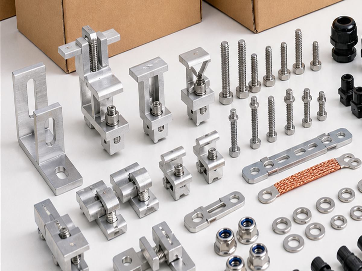 Roof Hooks, Grounding Clips & Earthing Parts