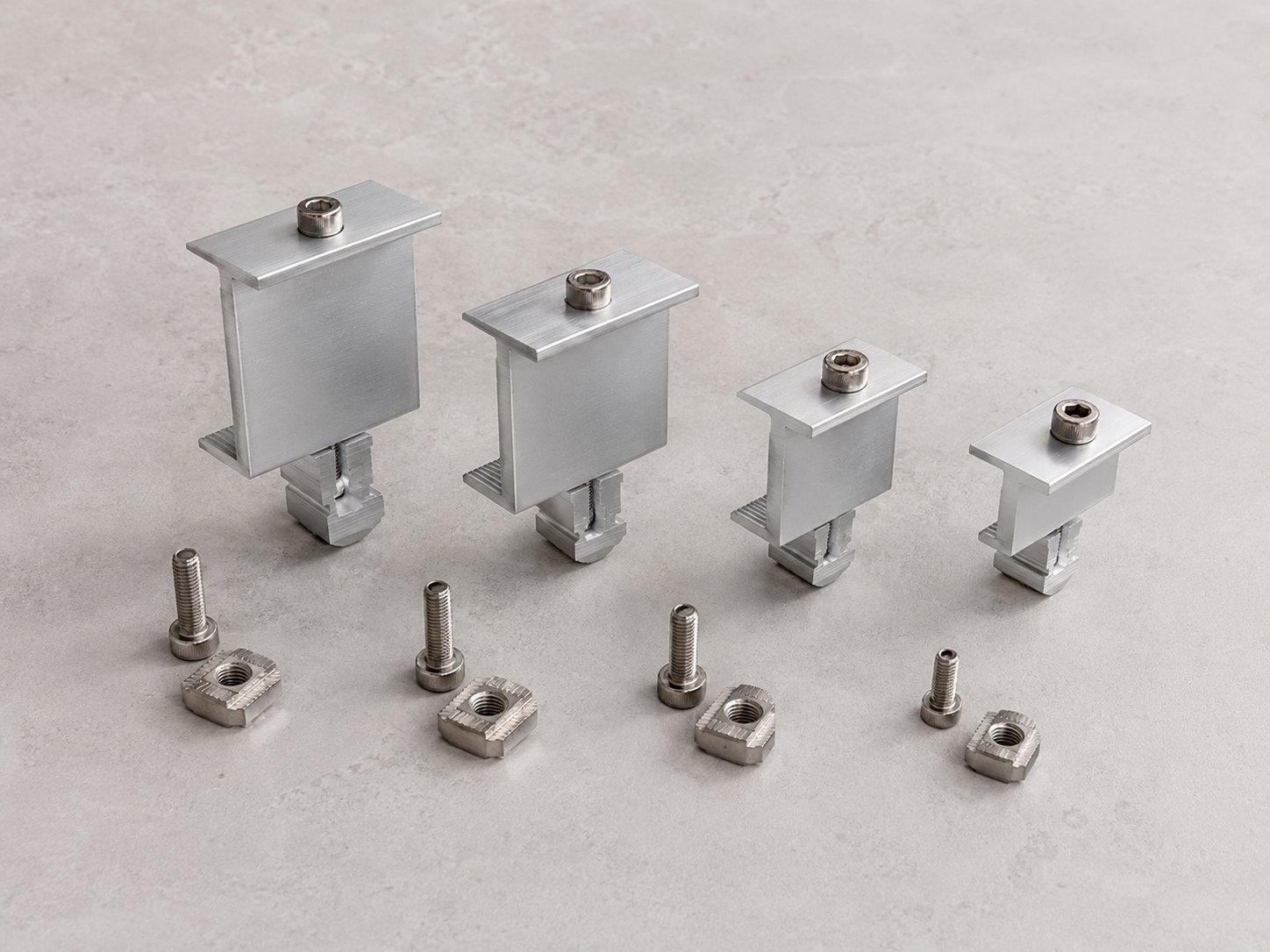 Complete clamps for metal roof solar mounting