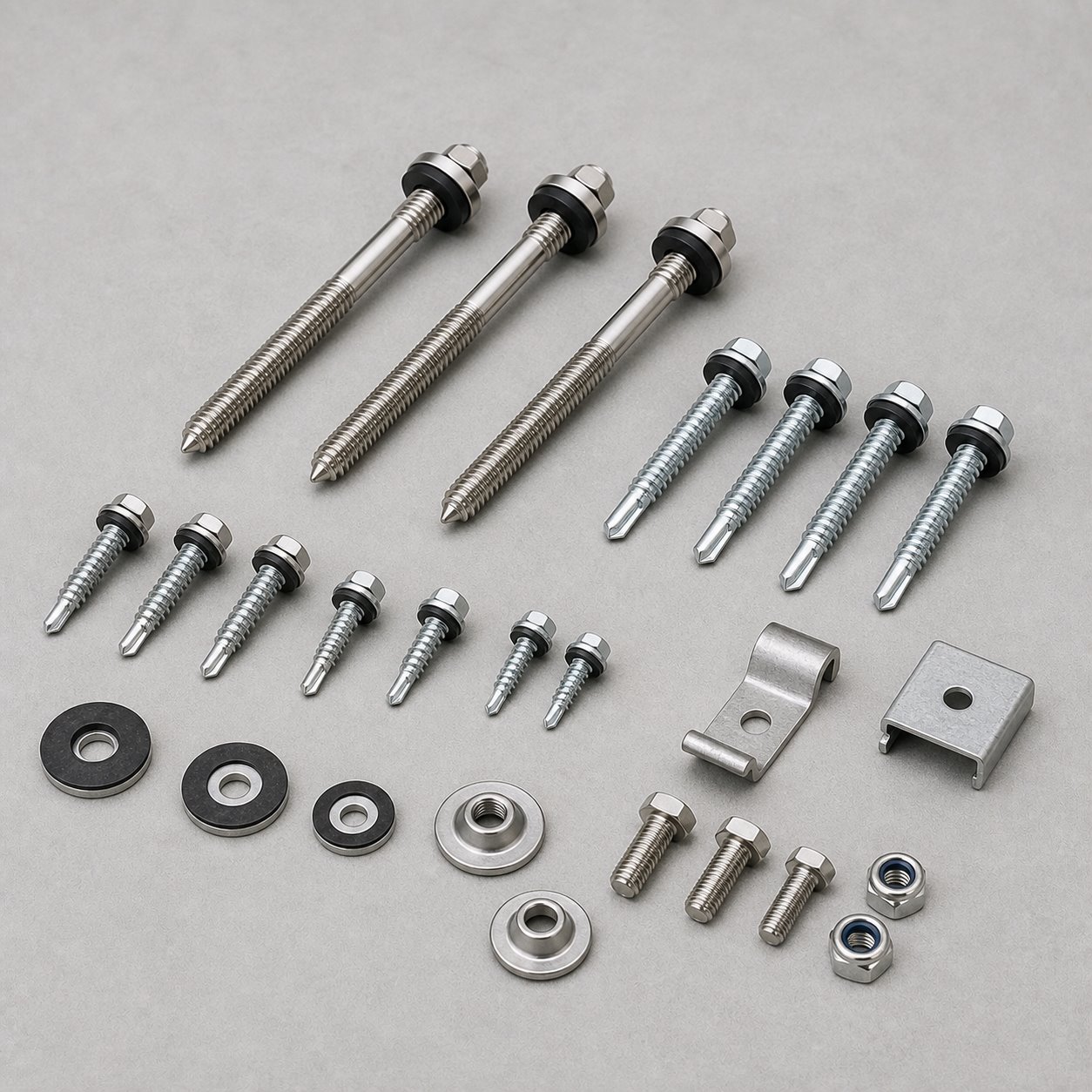 Complete solar mounting screw products