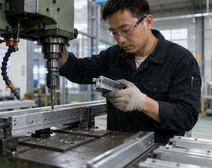 Drilling process for solar mounting accessories