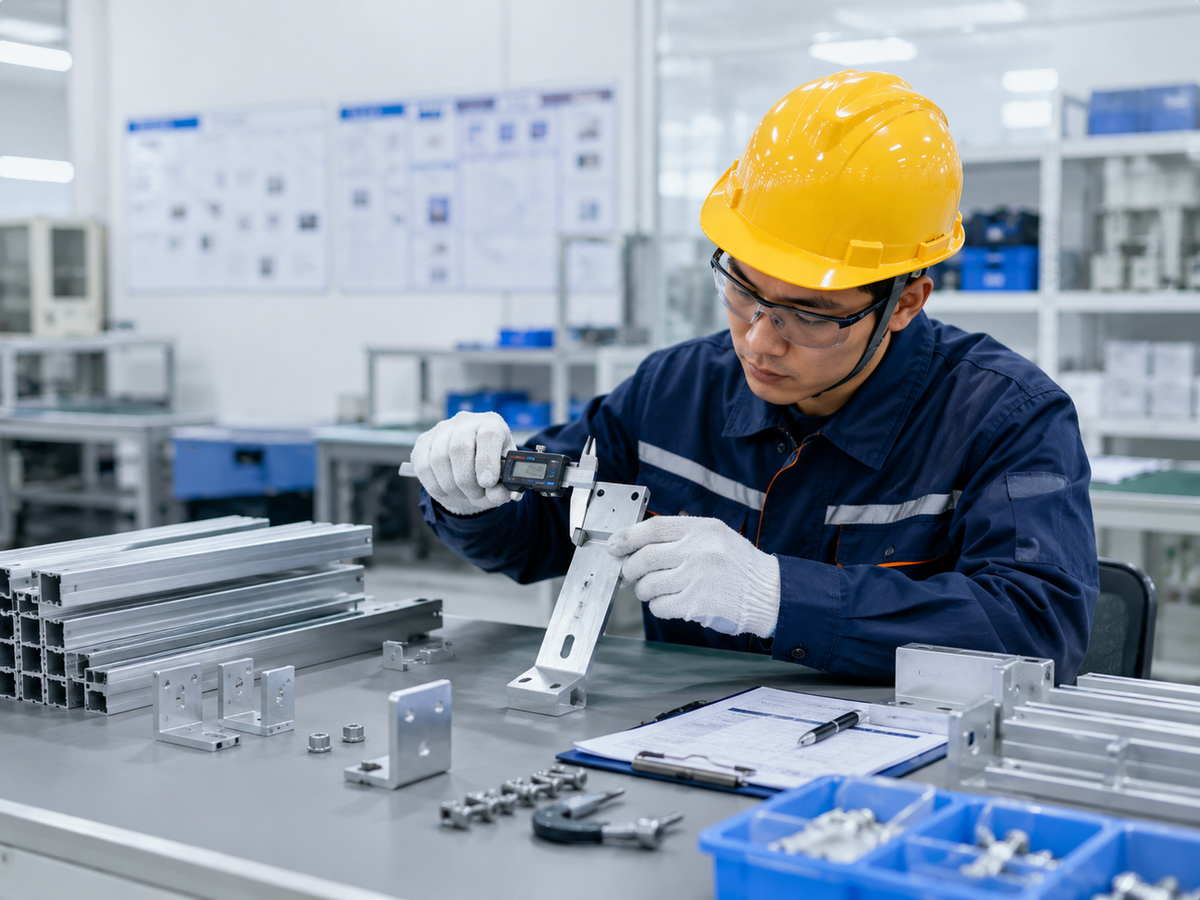 Quality inspection for solar mounting accessories